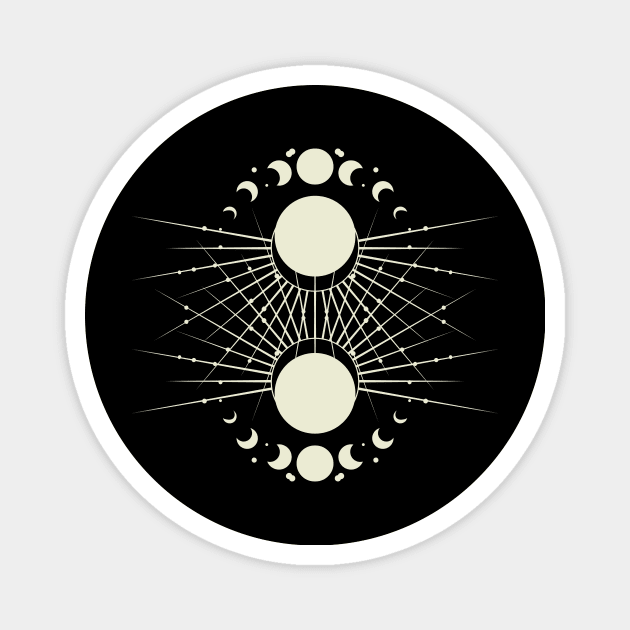 Moon Phases Magic Sun Festival Magnet by The Dream Team